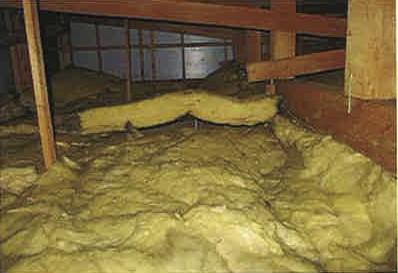 小屋裏の断熱材の過去の参考写真